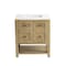 James Martin Vanities Breckenridge 30in Single Vanity, Light Natural Oak w/ 3 CM White Zeus Top 330-V30-LNO-3WZ - alternate 1